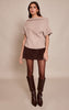 Heavy Brushed Rib One Shoulder Slouchy Top