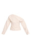 Brushed Woven Ruched Top