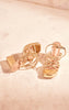 Gold PU Square Toe Tube Strap Platform Block Heeled Sandals