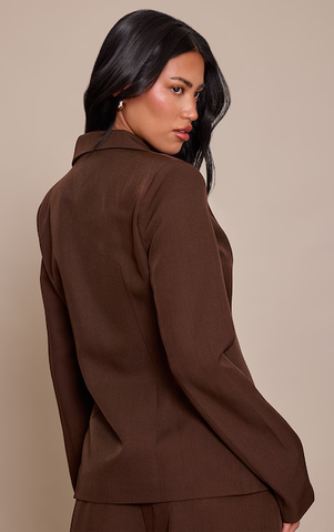 Woven Cinched Waist Blazer