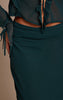 Ruched Chiffon Maxi Skirt