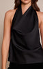 Satin Longline Cowl Neck Top