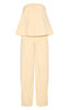 Structured Woven Peplum Straight Leg Jumpsuit