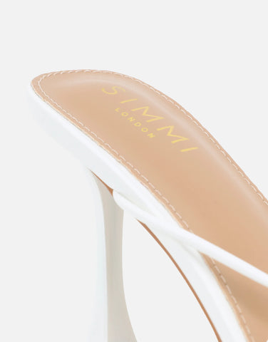 Kirsty Black Gold Detail Cross Over Heeled Mules