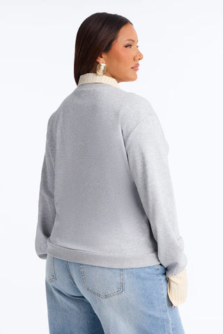 Lindsey French Terry Layered Long Sleeve Top