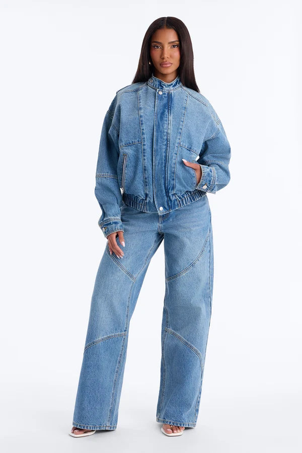 Bringing Denim Back Pant Set