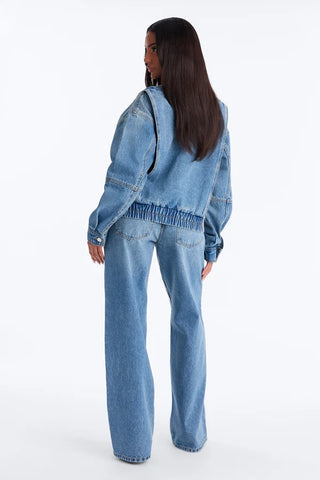 Bringing Denim Back Pant Set