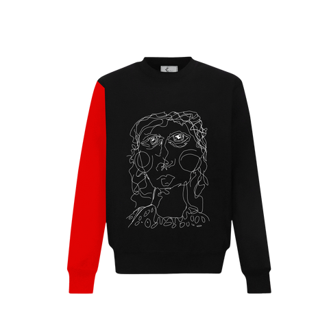 Red Button Crewneck