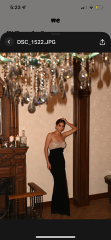 Black and Cream Gown