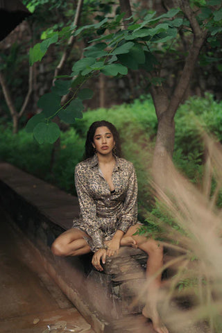 Leopard shirt + skorts