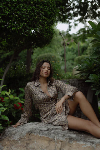 Leopard shirt + skorts