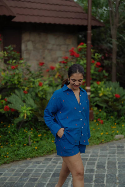 Denim dream shirt + shorts