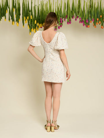 Dream Blossom Tweed Mini Dress