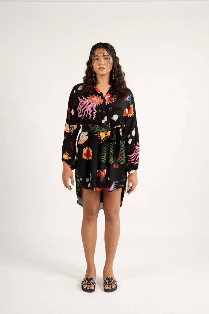 Marine shirt dress