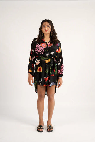 Marine shirt dress