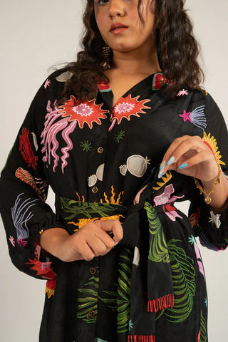 Marine shirt dress