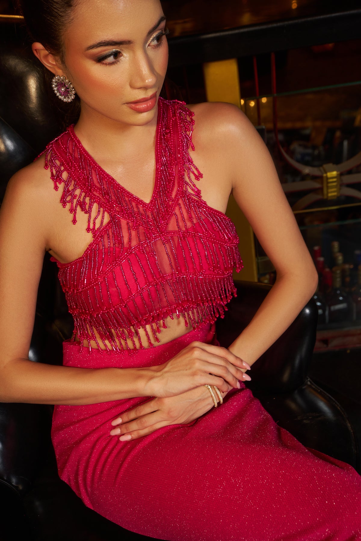 Pink mirage skirt top