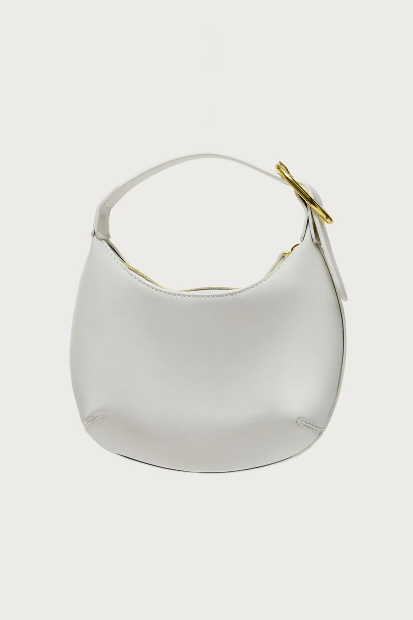 Buckle Strap Faux Leather Bag