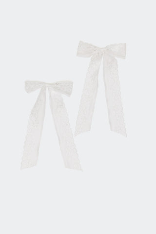 Lace Bow Hair Clip Pack