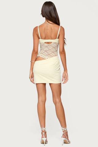 Whisper Veil One-Shoulder Dress