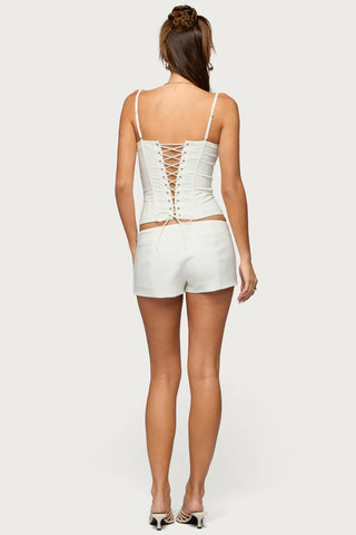 Alixa Pleated Detachable Straps Corset