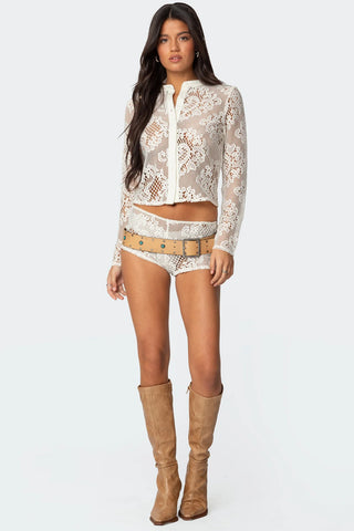 Peyson Veil Sheer Top
