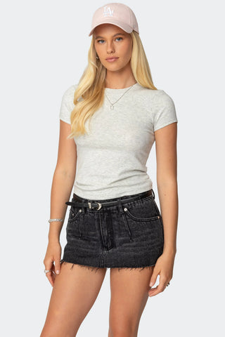 Second-Skin Ribbed T Shirt