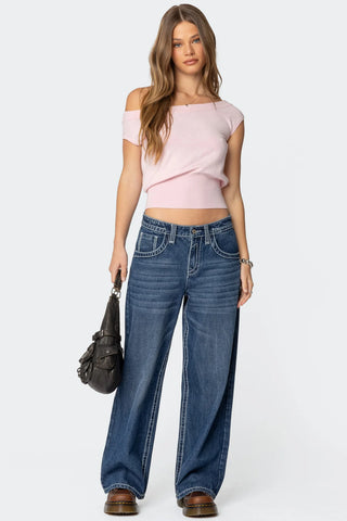 Michaela Luxe Off-Shoulder Top
