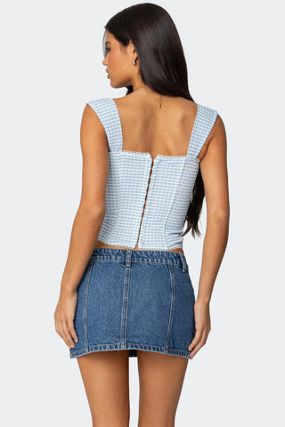 Marcella Wide Strap Mesh Bustier