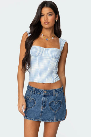 Marcella Wide Strap Mesh Bustier