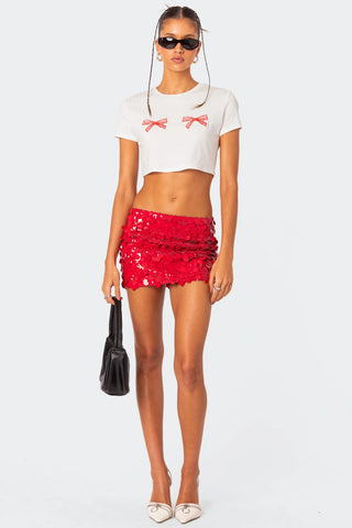 Sparkling Sabina Sequin Mini Skirt