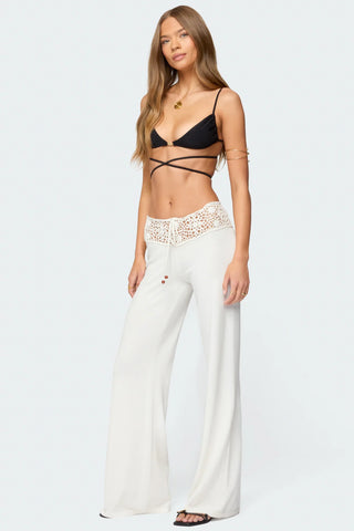 Kirsty Crochet Waist Knit Pants