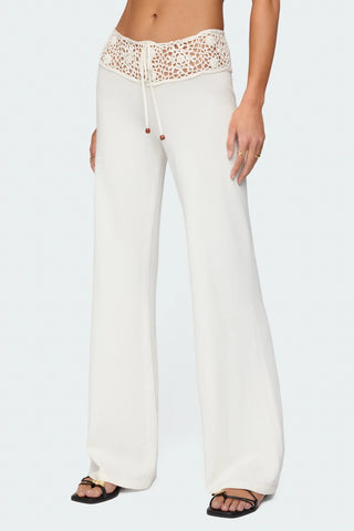 Kirsty Crochet Waist Knit Pants