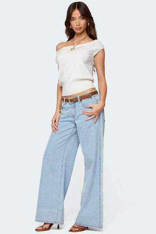 Michaela Luxe Off-Shoulder Top