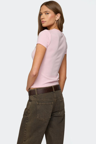 Second-Skin Ribbed T Shirt