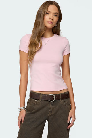 Second-Skin Ribbed T Shirt