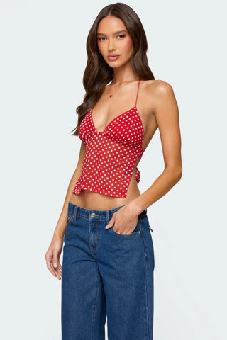 Dotty Drape Top