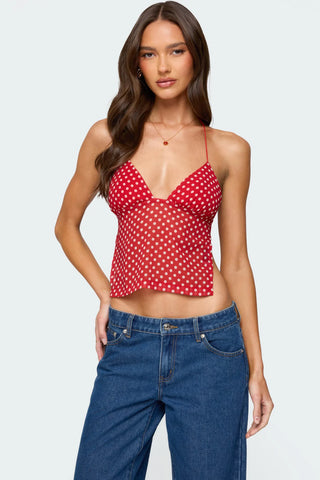 Dotty Drape Top