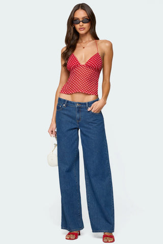 Dotty Drape Top