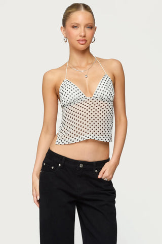Dotty Drape Top