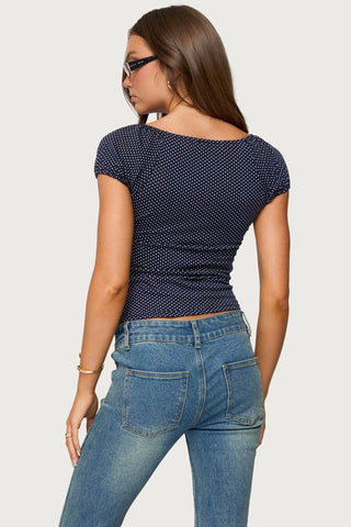 Stefania Polka Dot Top