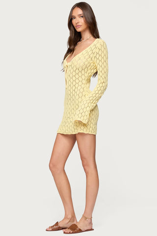 Brie Cut Out Crochet Mini Dress