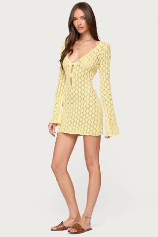 Brie Cut Out Crochet Mini Dress