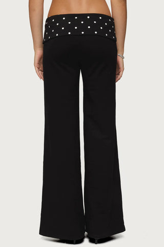Reeva Polka Dot Foldover Pants