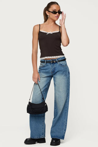 Acid Wash Denim Delight Low Rise Jean