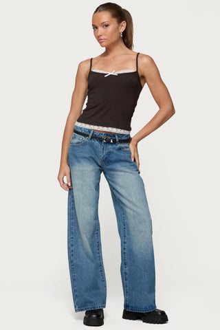 Acid Wash Denim Delight Low Rise Jean