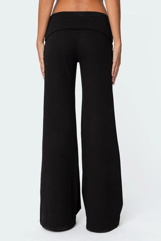 Wide Leg Foldover Pants