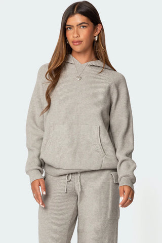 Cozy Knit Oversized Hoodie