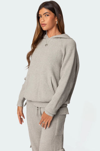 Cozy Knit Oversized Hoodie