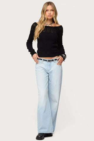Acid Wash Denim Delight Low Rise Jean